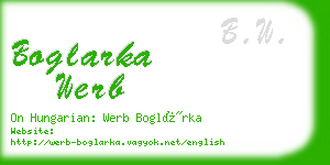 boglarka werb business card